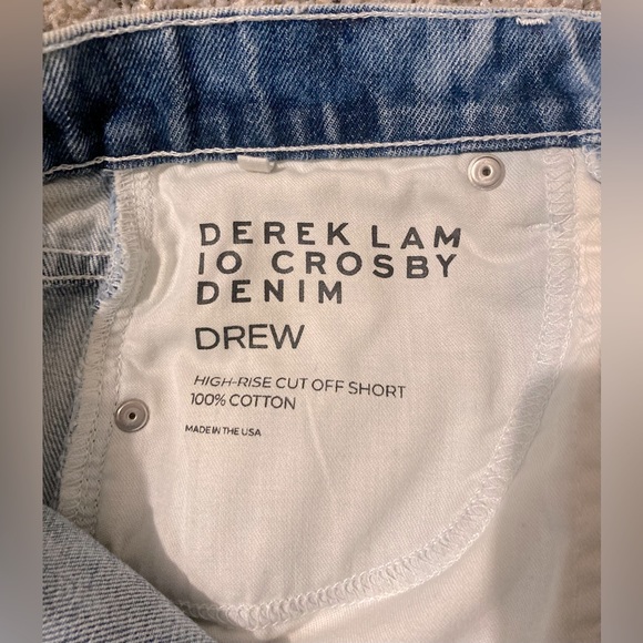 DEREK LAM High Rise Cut-off Denim Shorts 100% Cotton Made in USA Size 25 - Picture 6 of 7